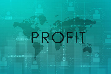 Wall Mural - 2D Digital Abstract Business Networking background
