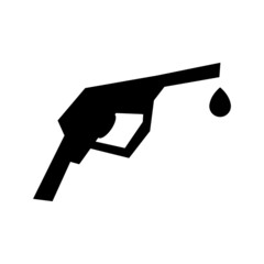 Fuel pump black icon on white background.