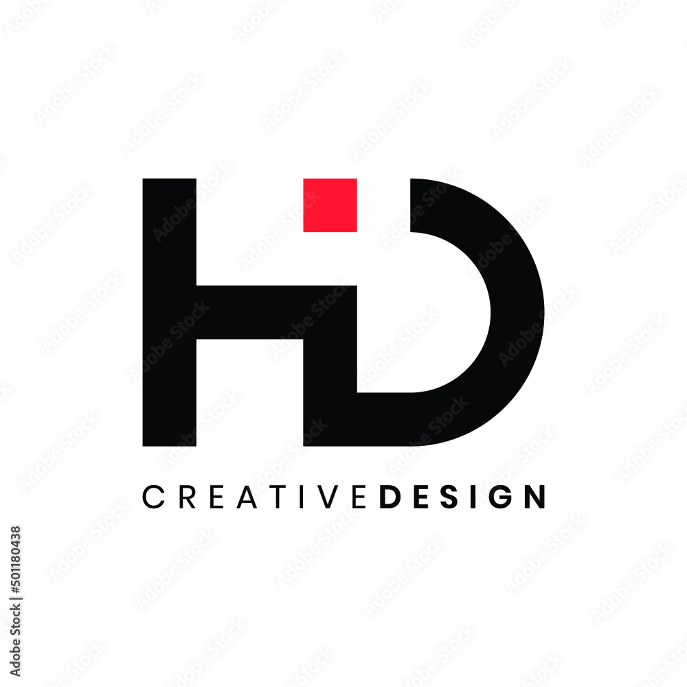 Creative modern letter HD logo design vector Stock Vector | Adobe Stock