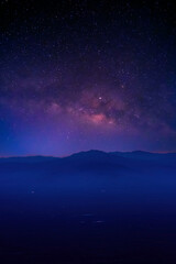 Wall Mural - Milky Way at night in autumn ,