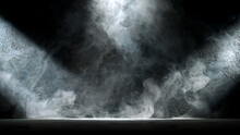 White Atmospheric Smoke, Abstract Background, Close-up.