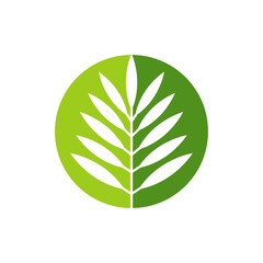Wall Mural - tropical leaves logo icon design vector