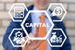Concept of capital investment, management and portfolio diversification.