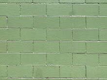 Green Paint Brick Stone Wall Interior Design Painted Cement Building Concrete Facade
