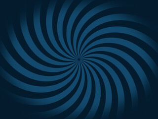Wall Mural - Oval blue vortex radiate from the center of the black background.