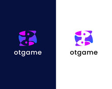 Letter O With Game Logo Design Template