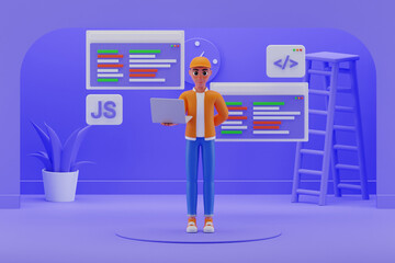 Programmer concept 3d illustration