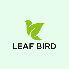 Wall Mural - leaf bird logo or bird logo