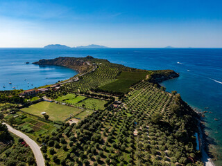 Milazzo, Sicily, Italy. Aerial drone view.