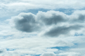 Wall Mural - white and gray fluffy clouds on blue sky. soft touch feeling like cotton. white puffy cloudscape. be