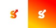 © Rusly - modern and attractive letter S initial direction logo design