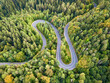© Rafaila Gheorghita - Winding road from high mountain pass, in summer time. Aerial view by drone. Romania