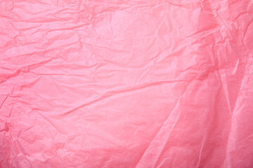 Wall Mural - Crumpled recycle pink paper background - Pink paper crumpled texture  - Image