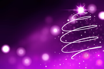 Wall Mural - Christmas background with Christmas tree illustration