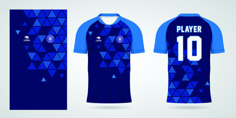 Wall Mural - blue football jersey sport design template