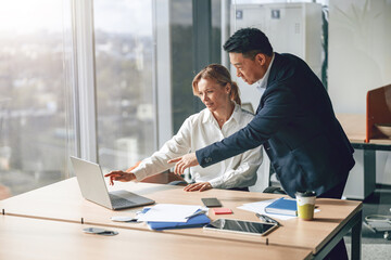 Wall Mural - Business project team working together at meeting room at office.Horizontal. High quality photo