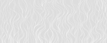 Waved Background. Hand Drawn Waves. Seamless Wallpaper On Horizontally Surface. Stripe Texture With Many Lines. Wavy Pattern. Line Art. Print For Banner, Flyer Or Poster