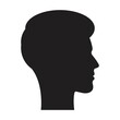 © TukTuk Design - Man silhouette, male face vector icon in a black color glyph pictogram illustration