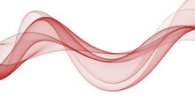 Color Light Red Abstract Waves Design