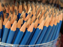 Pencils, Pencil Tips Bundled In A Can