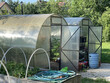 Two Greenhouses on a summer cottage plot.