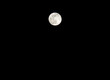 full moon phase and the lunar craters visible in the black sky