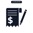 Invoice, bill icon symbol template for graphic and web design collection logo vector illustration