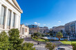 ATHENS, GREECE - DECEMBER 24, 2021: The Panepistimio metro station and square in Athens, where the National library is located