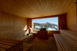 © BGStock72 - Young man relaxing in the sauna and watching winter forest through the window