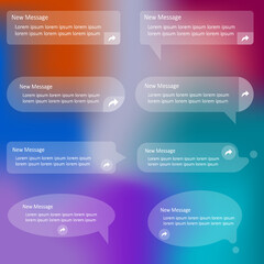 Wall Mural - bubble notification chat from mobile ui