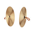 Pair Of Musical Instrument Cymbals. 3d Rendering