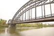 Deutschherrnbrücke Bahnbrücke in Frankfurt am Main, Hessen, Deutschland	