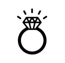 Diamond,  Jewelry Vector Icon Illustration