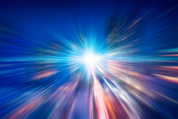 Wall Mural - blur night city metro with moving motion moving fast speed urban lifestyle concept.
