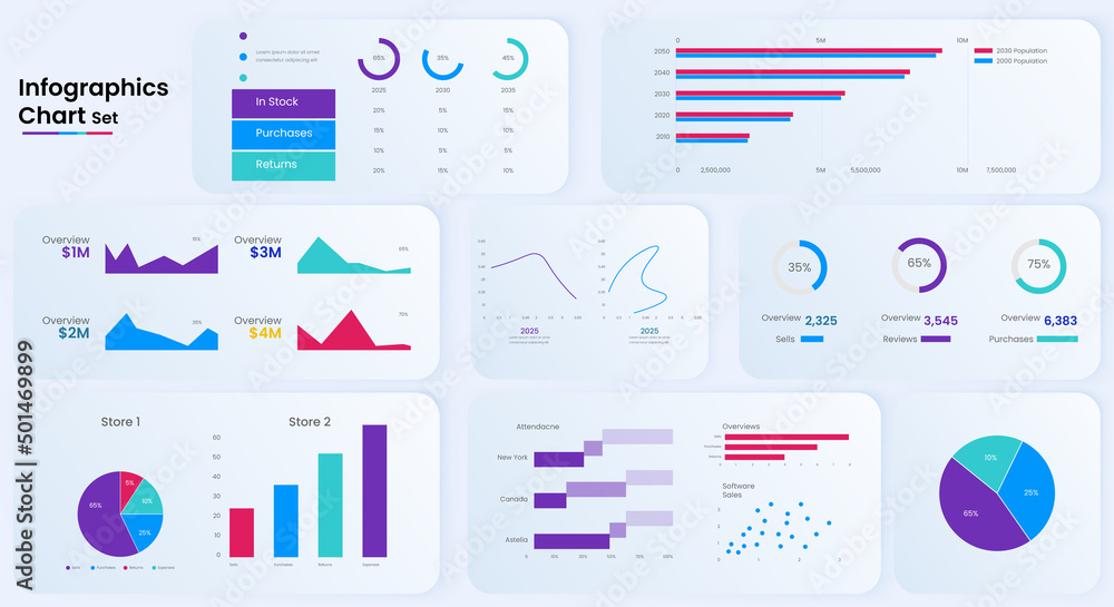 Modern stunning user experience infographic vector element set and ...