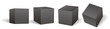 © 4thDesign - Packaging box mockup vector set, black, 黒い箱のモックアップ