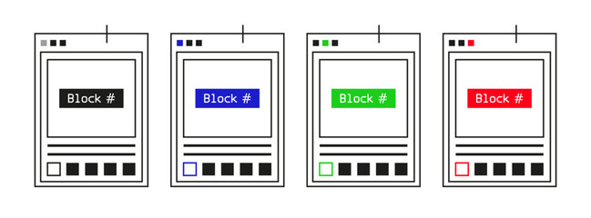 Leinwandbilder - Blockchain decentralized network template design vector. Connect digital system unique document . Crypto currency smart contract protocol contain cryptography hash, transaction data.