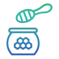 Honey Pot , Autumn gradient icon.