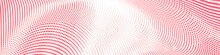 Abstract Monochrome Red White Panoramic Halftone Pattern