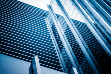 Canvas Print - background of the glass modern office building.