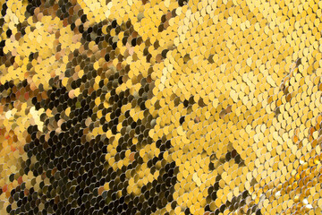 Poster - Golden sequins fabric