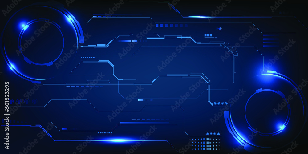 Vector illustrations of Abstract dark blue futuristic digital circuit ...