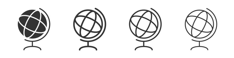 Poster - Globe icons collection in two different styles and different stroke. Vector illustration EPS10