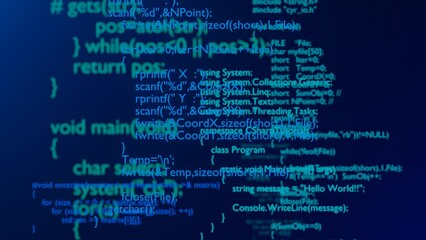 Programming code. Programming language strings. Programming concept. Coding. Background.
