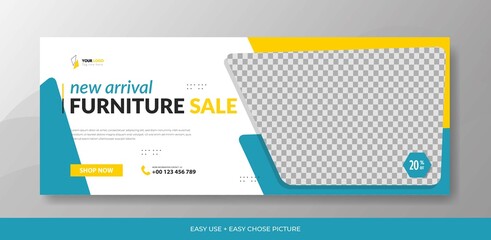 modern furniture web banner template design