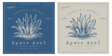 Blue Agave Vintage Logo Tequila Template