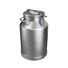 Milk Can Silver On A White Background, 3d Render