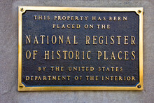 Plaque Found On Properties Listed In The National Register Of Historic Places.