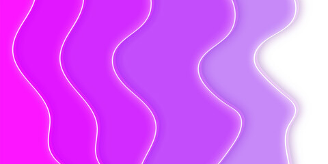 Wall Mural - vector illustration of a colorful paper cut banner. bright colors and soft waves. background with ef