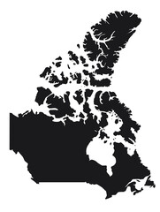 Canada black map. vector illustration 